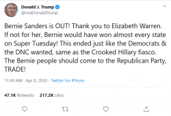 Screenshot_2020-04-08 Donald J Trump on Twitter Bernie Sanders is OUT Thank you to Elizabeth W...png